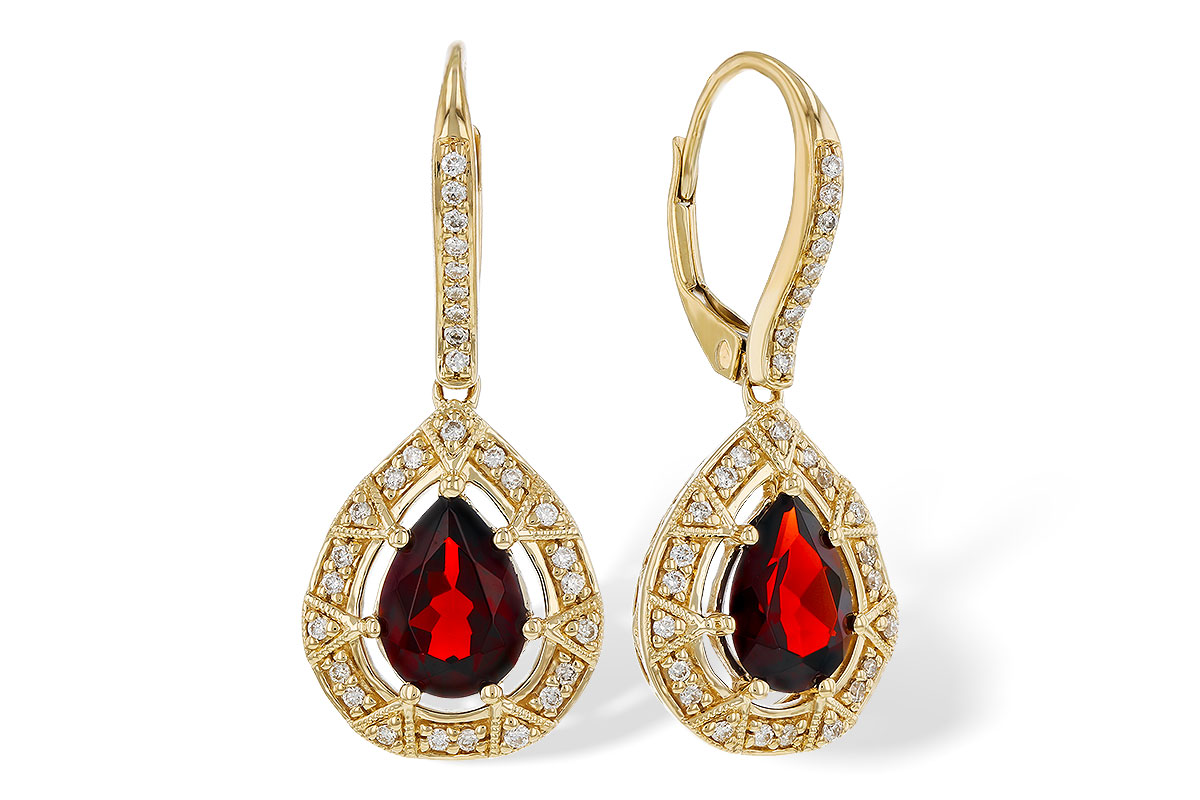 B330-55114: EARR 2.08 TW GARNET 2.30TGW (8x6MM GAR)
