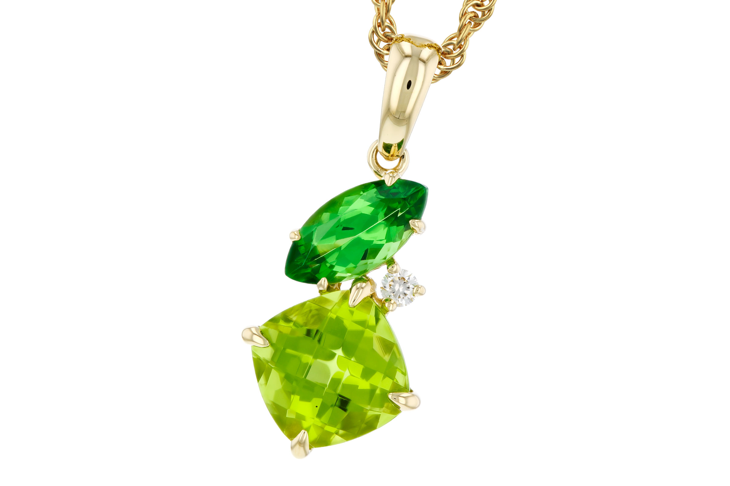B330-57841: NECKLACE 1.97 TW SEMI-PREC (PER,TSAV) 2.00 TGW