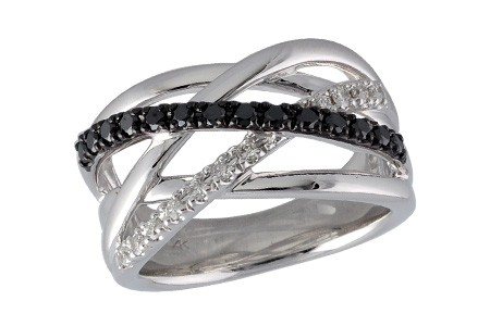 C240-60550: LDS WED RG .25 BLK DIAS .41 TW