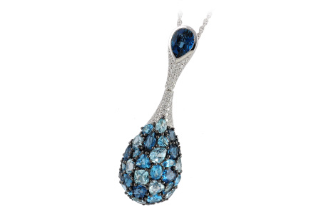 C241-50596: NECK 7.29 BLUE TOPAZ 7.84 TGW