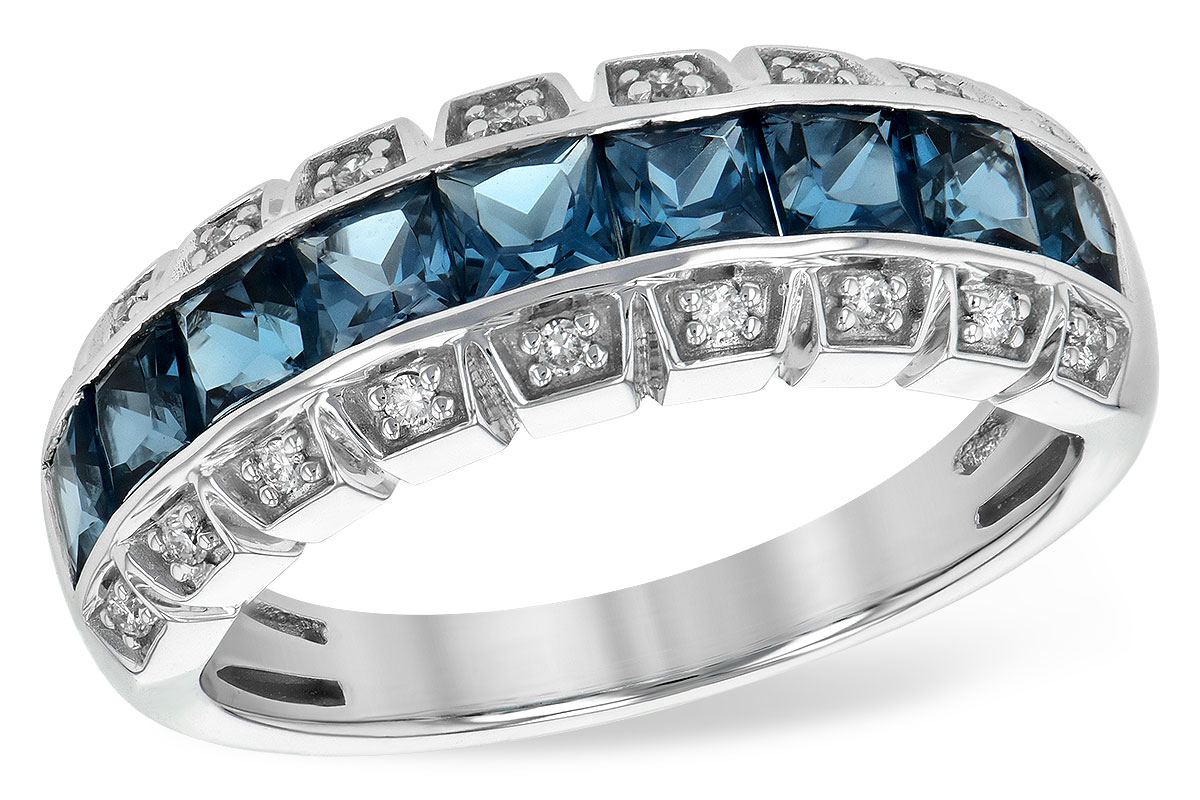 C245-09687: LDS WED RG 1.51 LONDON BLUE TOPAZ 1.60 TGW