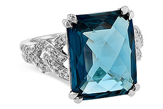 C245-09705: LDS RG 9.40 LONDON BLUE TOPAZ 9.60 TGW (15x12MM)