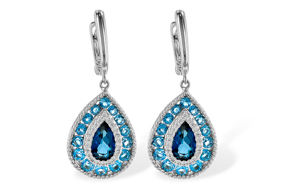 C245-13341: EARR 3.15 TW BLUE TOPAZ 3.32 TGW