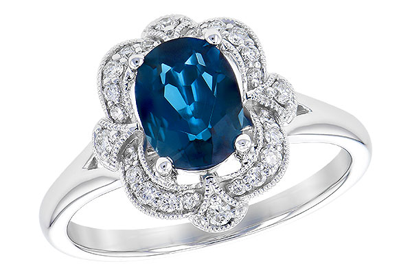 C327-88759: LDS RG 1.35 LONDON BLUE TOPAZ 1.50 TGW