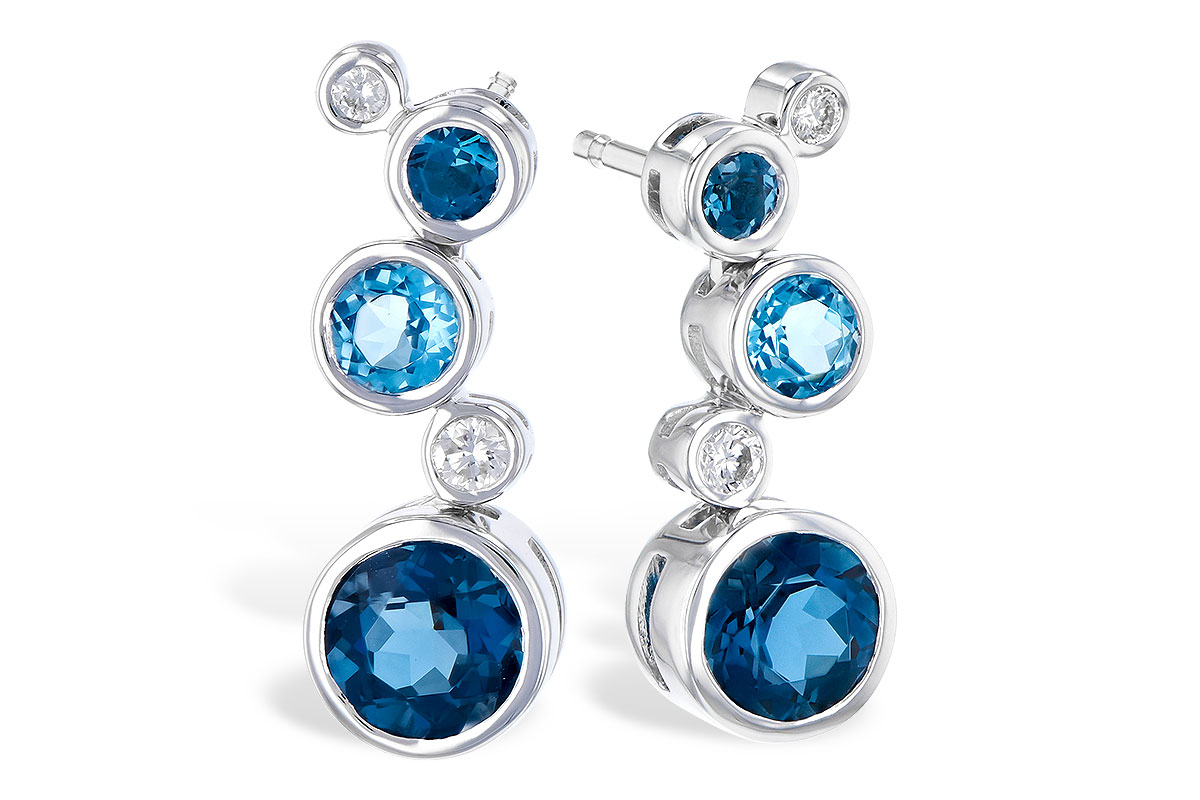 C327-88805: EARR 2.27 BLUE TOPAZ 2.40 TGW