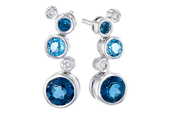 C327-88805: EARR 2.27 BLUE TOPAZ 2.40 TGW