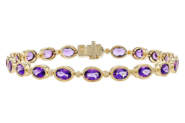 C328-75159: BRACELET 6.86 TW AMETHYST 6.90 TGW