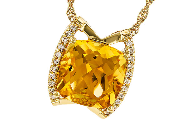 C328-77905: NECKLACE 3.74 CITRINE 3.85 TGW (10MM CIT)