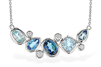 C328-78741: NECK 2.57 BLUE TOPAZ TW 2.72 TGW (18")
