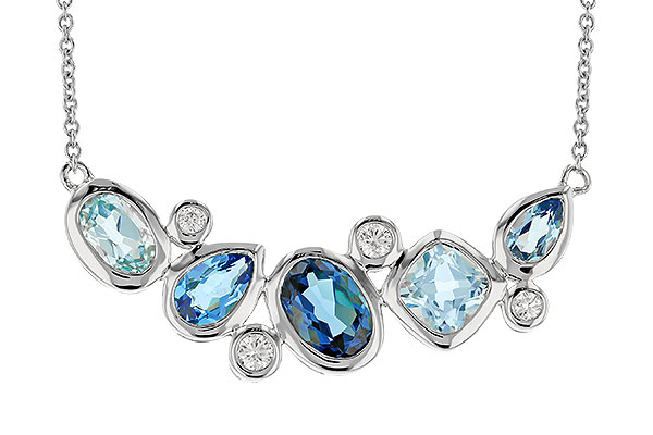 C328-78741: NECK 2.57 BLUE TOPAZ TW 2.72 TGW (18 INCHES)