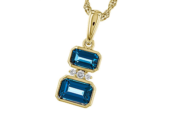 C329-66059: NECK .95 TW LONDON BLUE TOPAZ .98 TGW
