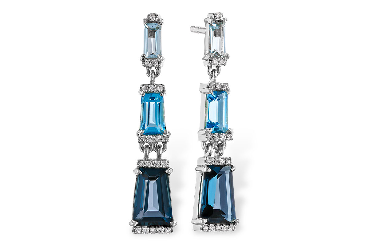 C329-67850: EARRINGS 2.55 BLUE TOPAZ 2.62 TGW