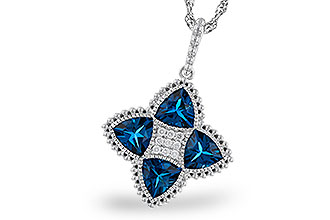 C329-68741: NECKLACE 2.79 LONDON BLUE TOPAZ 2.85 TGW