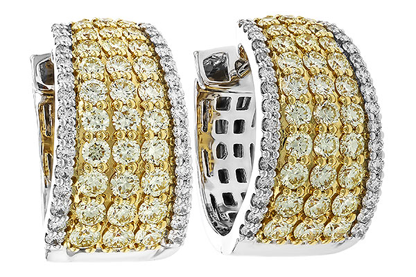 C329-68805: EARRINGS 1.52 YELLOW DIAS 1.96 TW