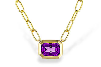C329-69714: NECKLACE .82 AMETHYST (18")