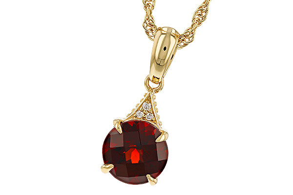 C329-70568: NECK 1.46 GARNET 1.47 TGW (7MM RD)
