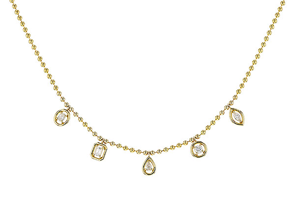 C329-71514: NECKLACE .50 TW FANCY CUT DIAS (18")