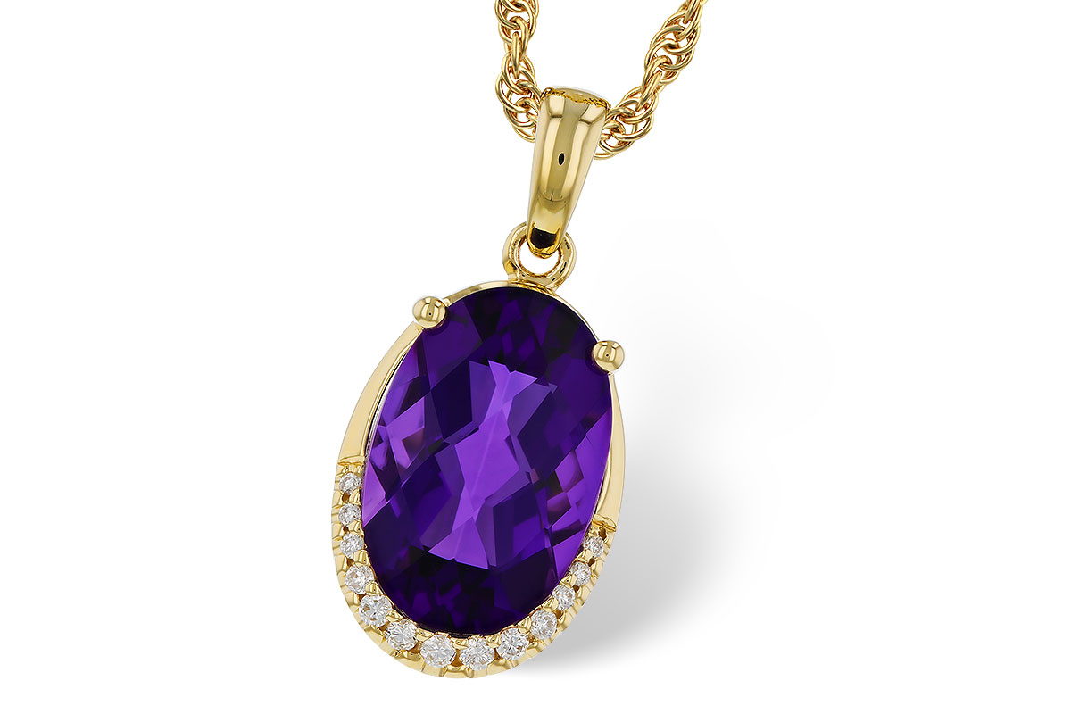 C329-72368: NECKLACE 2.70 AMETHYST 2.76 TGW (12x8MM OV)