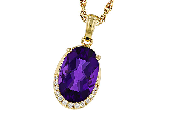C329-72368: NECKLACE 2.70 AMETHYST 2.76 TGW (12x8MM OV)