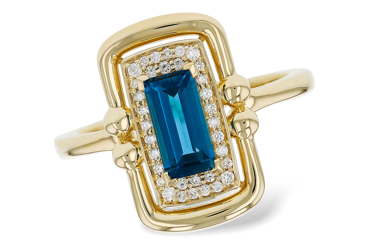 C330-55132: LDS RG .84 LONDON BLUE TOPAZ .96 TGW (8x4MM LBT)