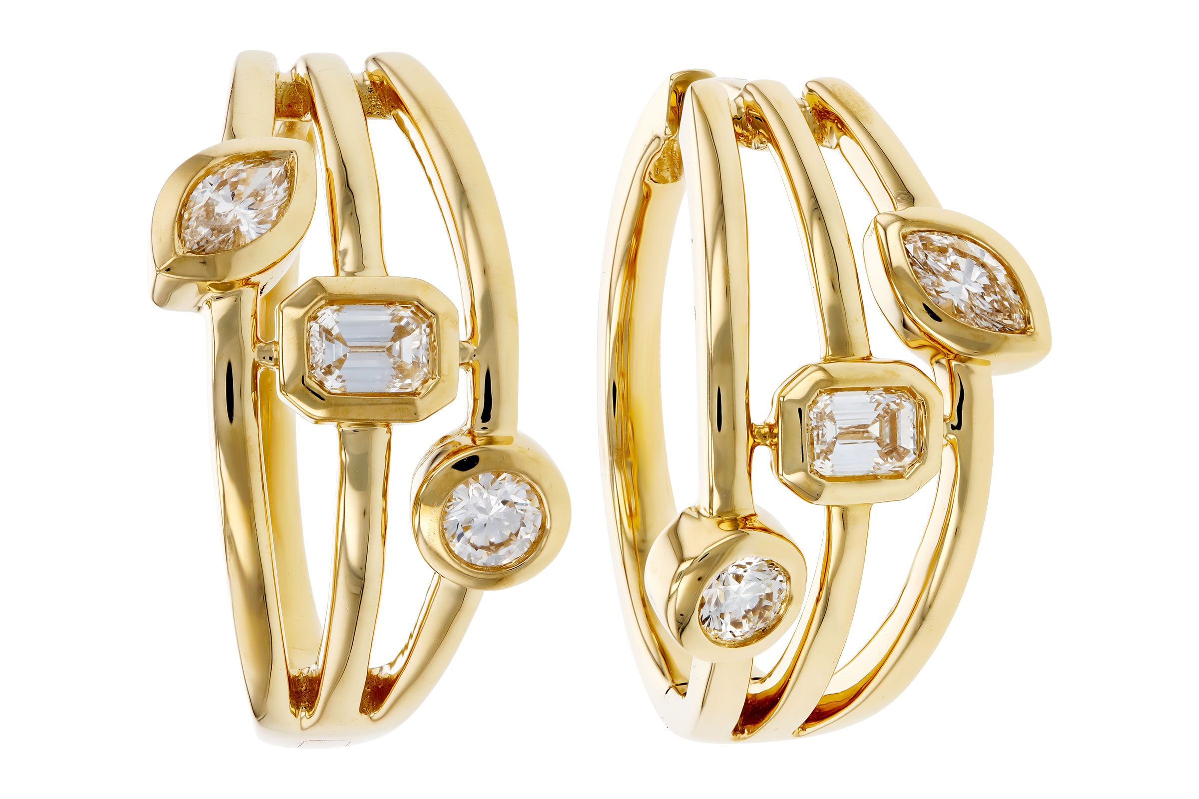 C330-56059: EARRINGS .45 TW (BR/EC/MQ)