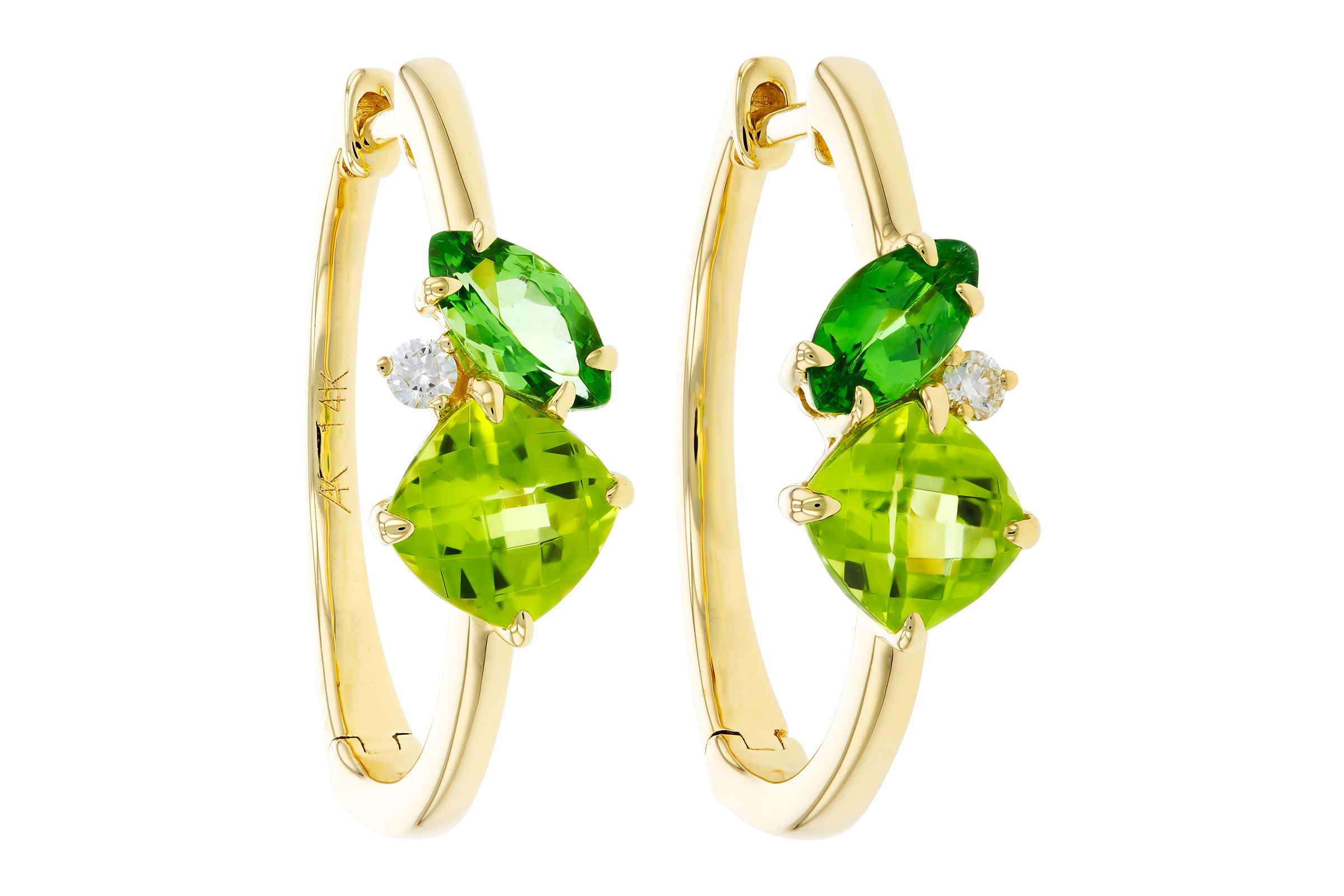 C330-56923: EARRINGS 1.69 TW SEMI-PREC (PER,TSAV) 1.73 TGW