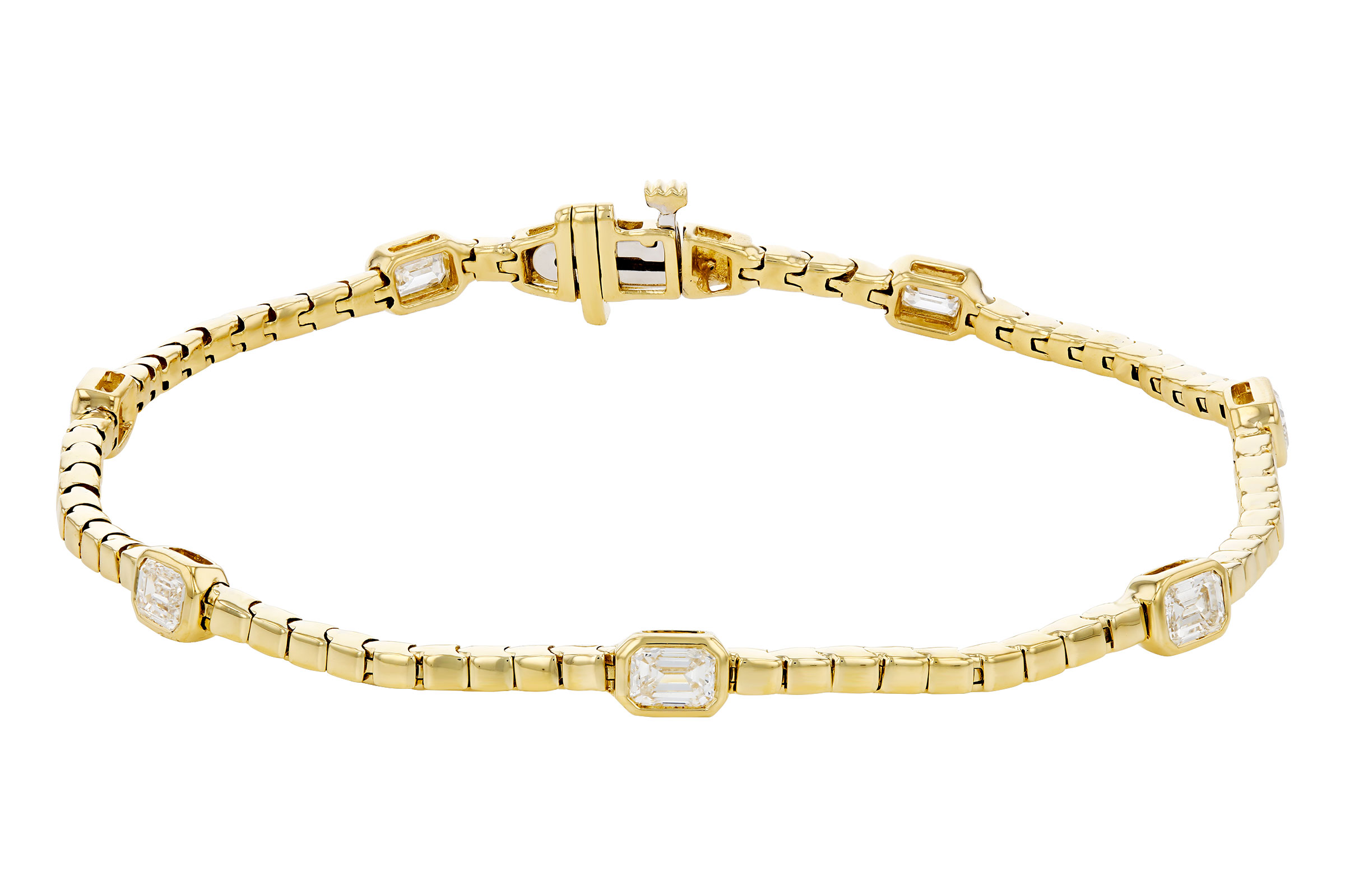 C330-56968: BRACELET 1.32 TW EMERALD CUT DIA (7")