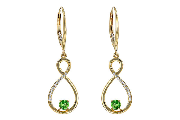 D327-82368: EARR .32 GREEN GARNET .40 TGW