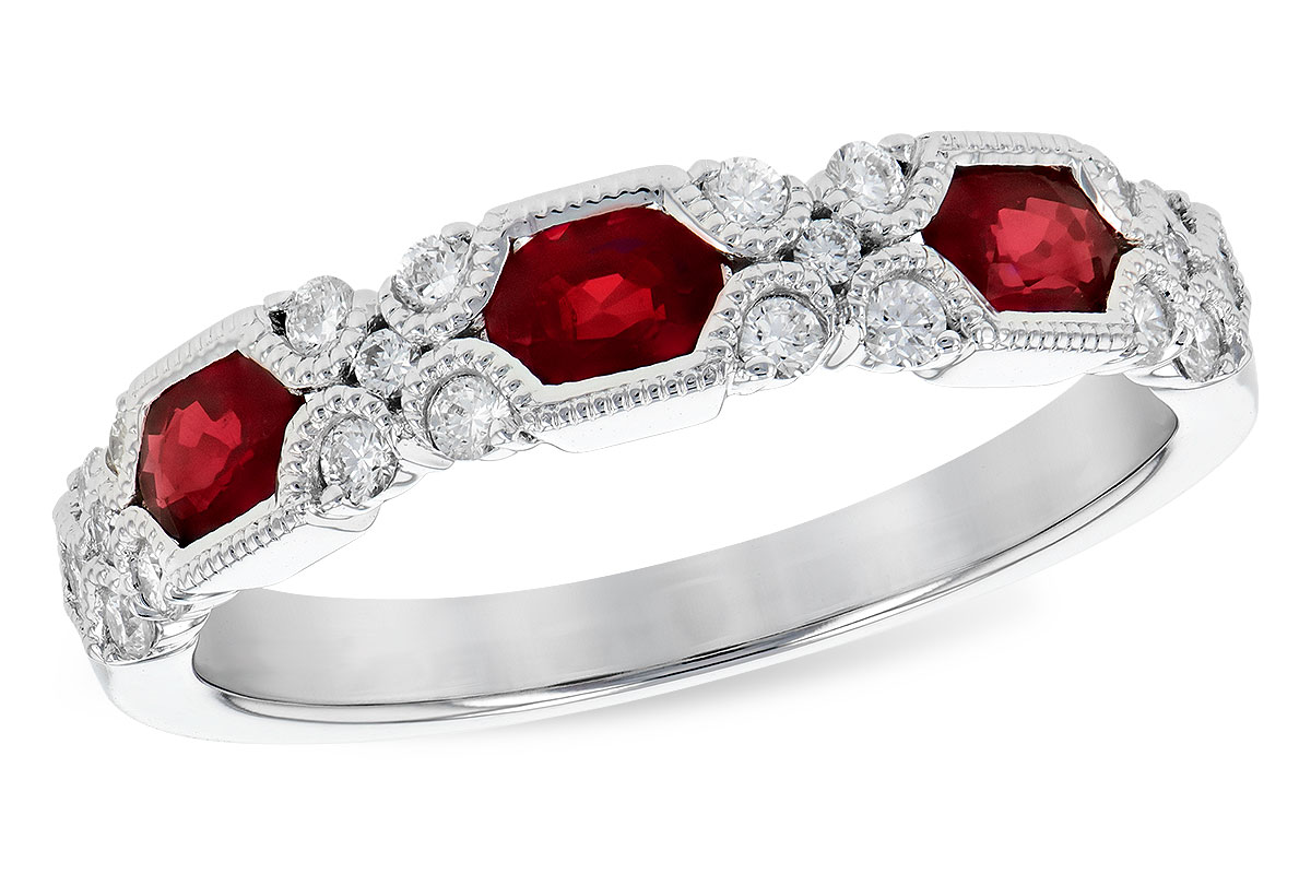 D327-86014: LDS WED RG .74 RUBY 1.00 TGW (4x3MM RUBY)