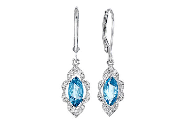 D327-89723: EARR 1.02 TW BLUE TOPAZ 1.17 TGW