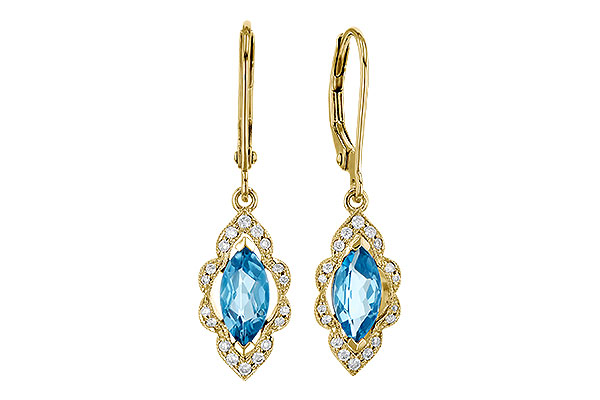 D327-89723: EARR 1.02 TW BLUE TOPAZ 1.17 TGW