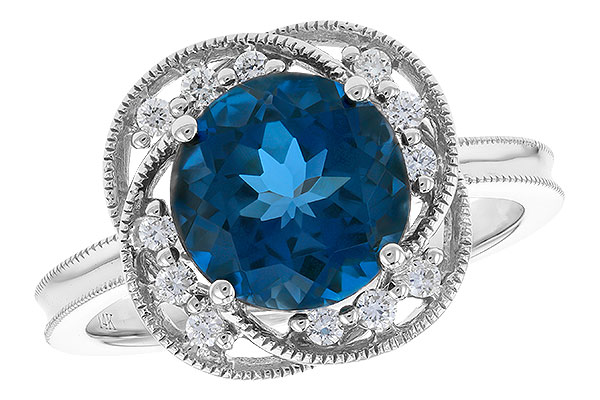 D328-76077: LDS RG 2.90 LONDON BLUE TOPAZ 3.05 TGW (9MM LBT)