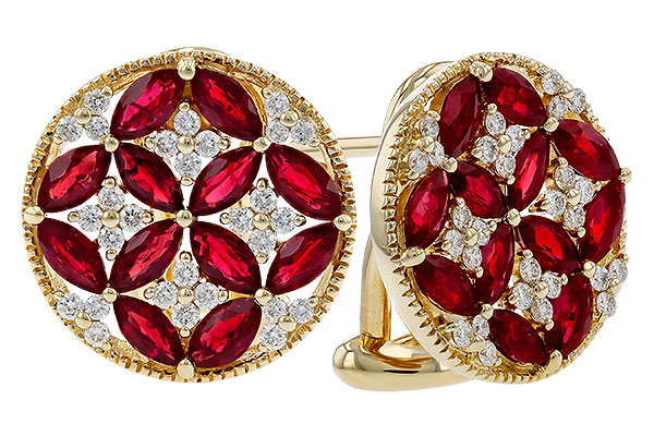 D329-65177: EARRINGS 2.07 TW RUBY 2.37 TGW