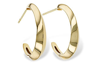 D329-66041: GOLD EARRINGS (25MM)