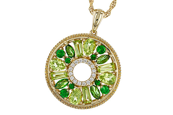 D329-67859: NECKLACE 1.47 SEMI-PREC (PER & GR.GT) 1.52 TGW