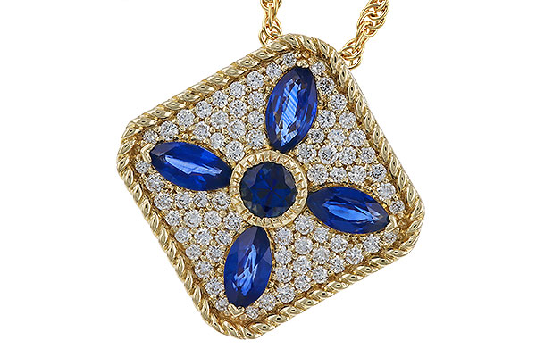D329-68741: NECKLACE .89 TW SAPPHIRE 1.20 TGW