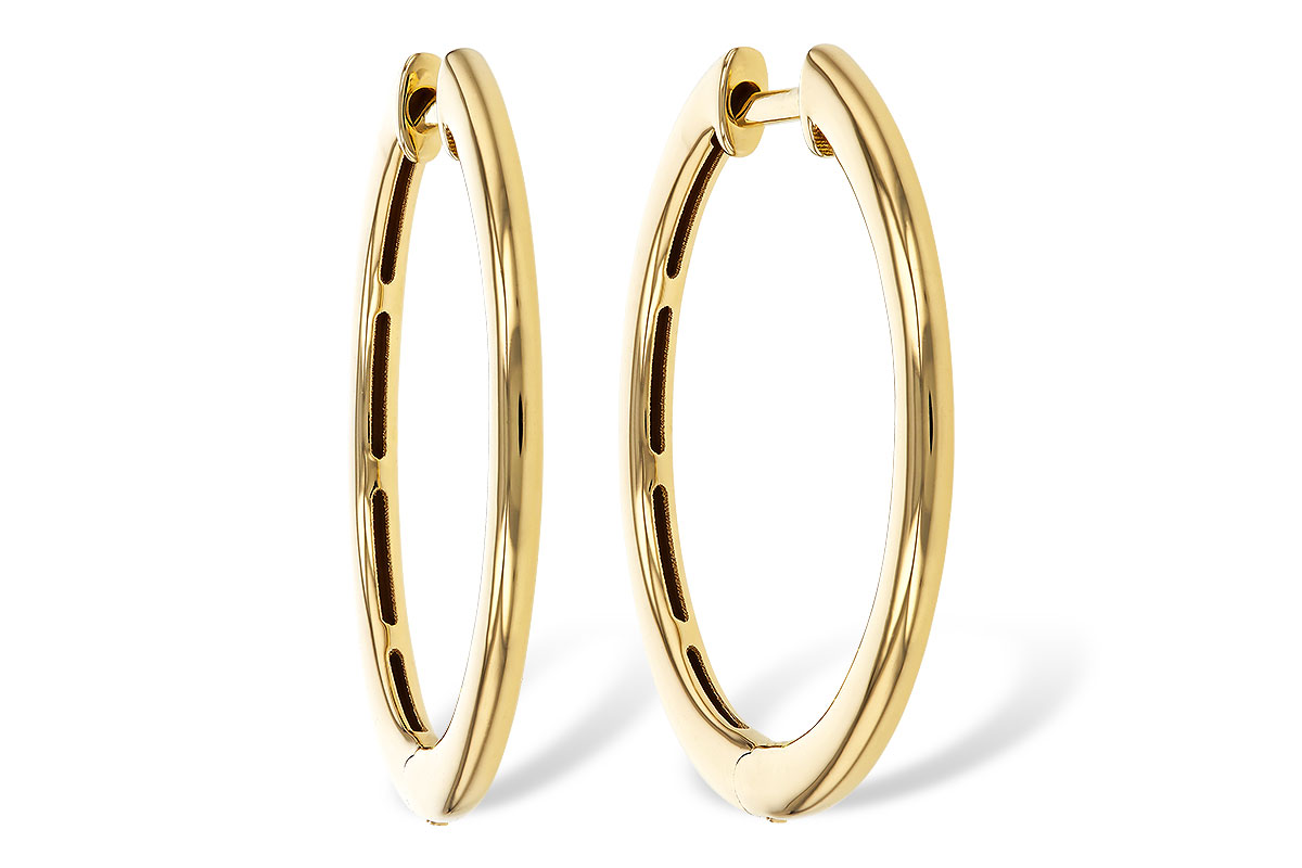 D329-71477: GOLD EARRINGS (24MM)