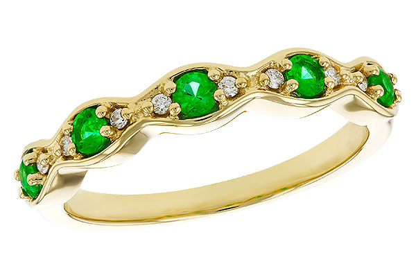 D329-72377: LDS WED RG .21 TW EMERALD .27 TGW