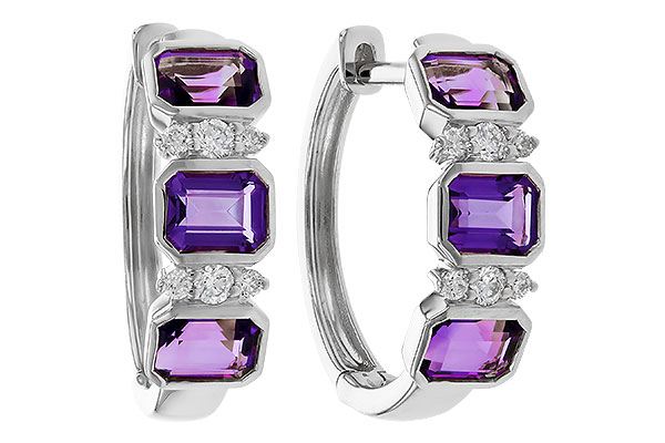 D329-72396: EARRING 1.05 TW AMETHYST 1.16 TGW