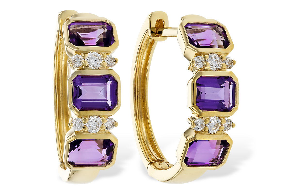 D329-72396: EARRING 1.05 TW AMETHYST 1.16 TGW