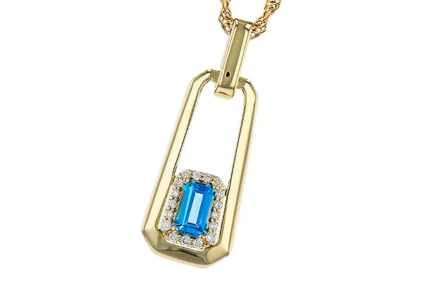 D329-72423: NECKLACE .33 BLUE TOPAZ .40 TGW (5x3MM BT)