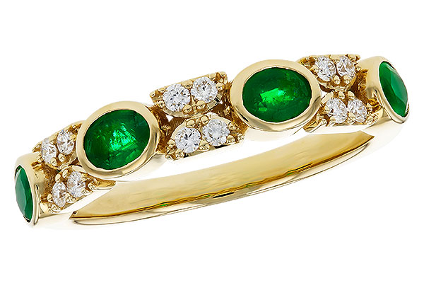 D330-55159: LDS WED RG .54 TW EMERALD .68 TGW