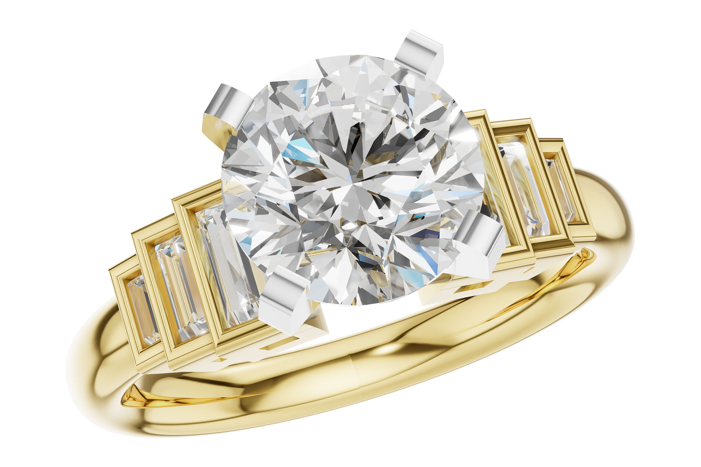 D330-56014: LDS SEMI DIA RG .26 TW BAGUETTES