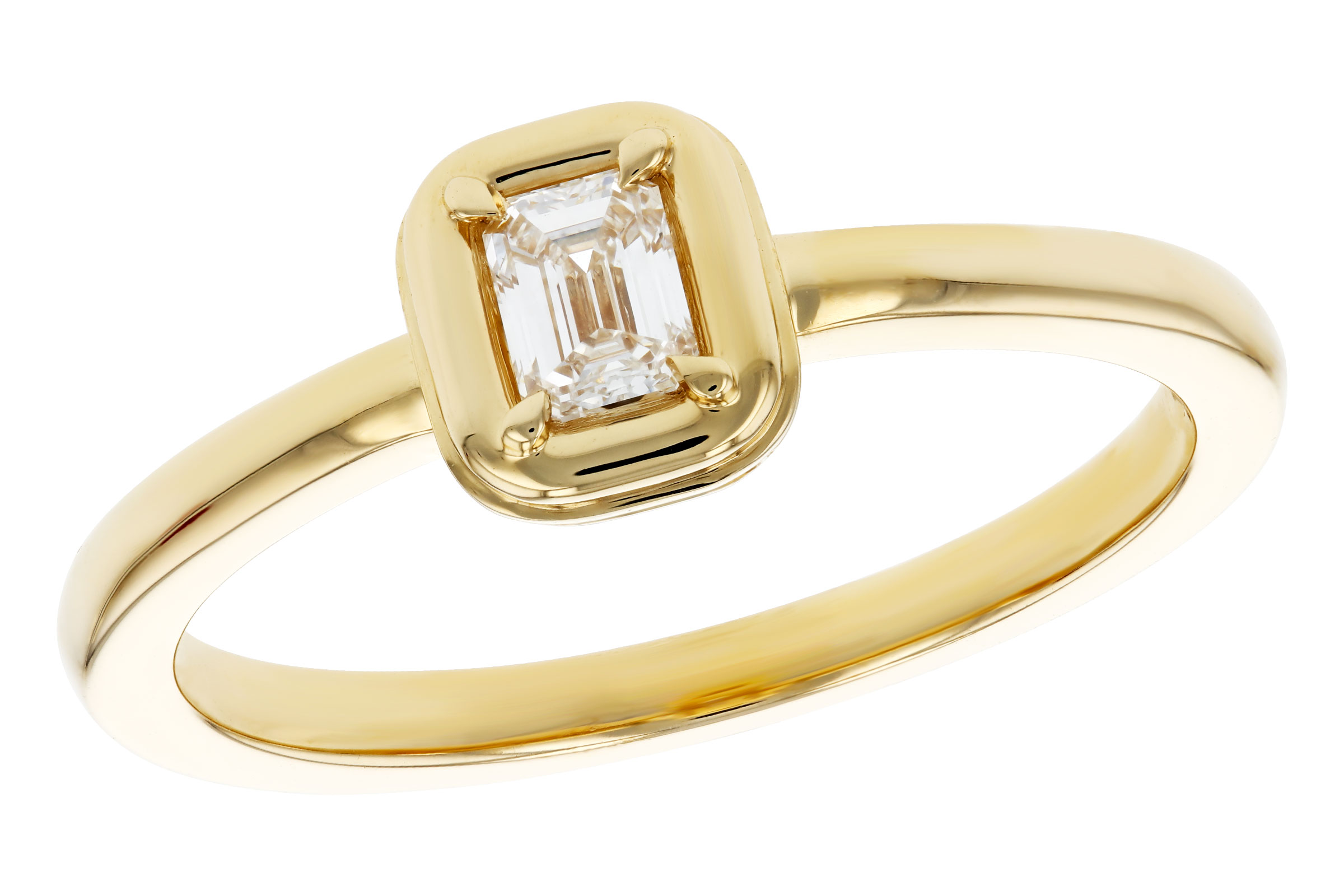D330-56996: LDS DIA RG .24 EMERALD CUT DIA