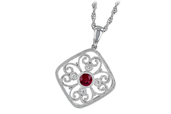 E241-47868: NECKLACE .28 RUBY .34 TGW