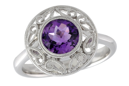 E241-47877: LDS RG 1.08 CT AMETHYST