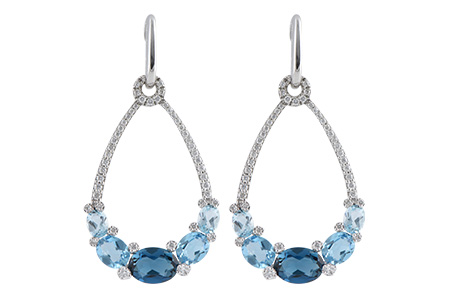 E243-30586: EARR 3.75 BLUE TOPAZ 4.17 TGW