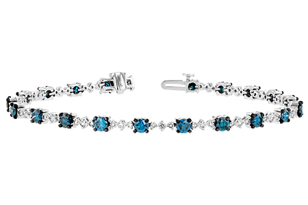 E243-33305: BRACELET 3.00 BLUE DIA 4.05 TW