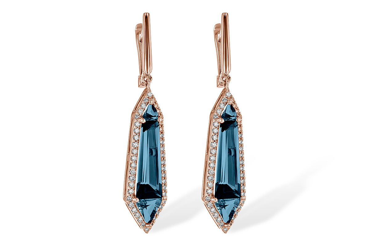 E245-12377: EARR 5.25 LONDON BLUE TOPAZ 5.67 TGW