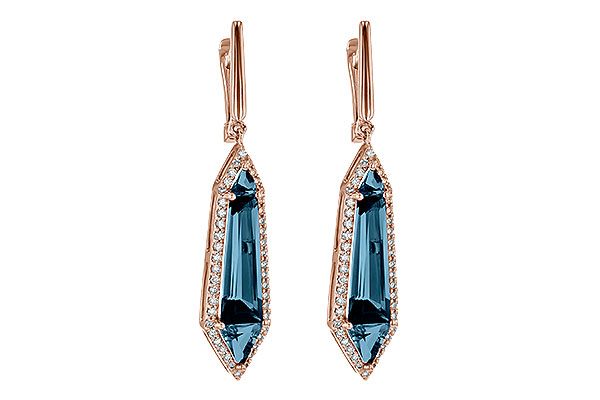 E245-12377: EARR 5.25 LONDON BLUE TOPAZ 5.67 TGW